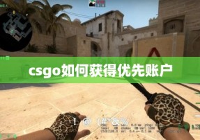 csgo如何获得优先账户