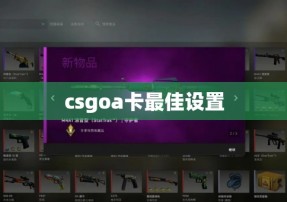 csgoa卡最佳设置