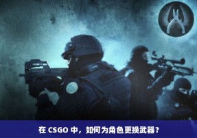 在 CSGO 中，如何为角色更换武器？