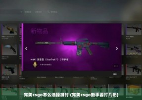 完美csgo怎么选择加时 (完美csgo新手要打几把)