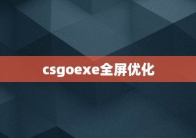 csgoexe全屏优化