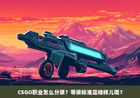 CSGO职业怎么分级？等级标准是啥样儿呢？