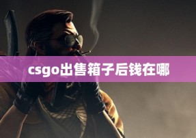 csgo出售箱子后钱在哪