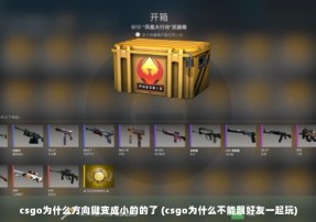 csgo为什么方向键变成小的的了 (csgo为什么不能跟好友一起玩)