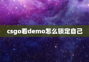 csgo看demo怎么锁定自己