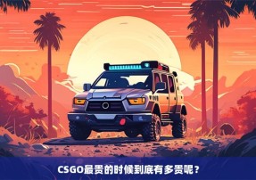 CSGO最贵的时候到底有多贵呢？