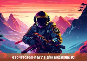 G304打CSGO卡帧了？妙招轻松解决困扰！