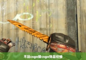 不玩csgo猜csgo饰品价格