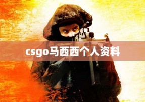 csgo马西西个人资料