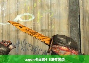 csgon卡设置4:3没有黑边