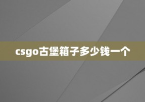 csgo古堡箱子多少钱一个