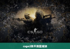 csgo2找不到区域块