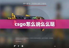 csgo怎么说么么哒