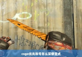 csgo优先账号怎么买便宜点