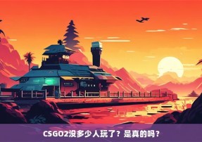 CSGO2没多少人玩了？是真的吗？