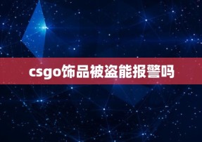 csgo饰品被盗能报警吗