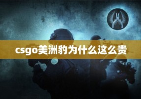 csgo美洲豹为什么这么贵