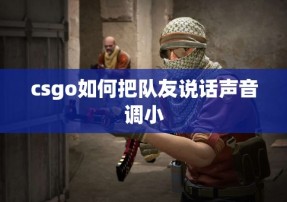 csgo如何把队友说话声音调小