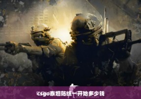 csgo泰坦贴纸一开始多少钱