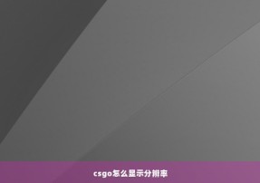 csgo怎么显示分辨率