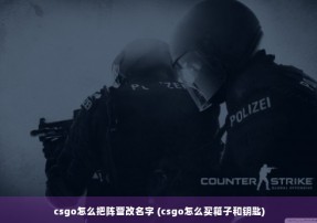 csgo怎么把阵营改名字 (csgo怎么买箱子和钥匙)