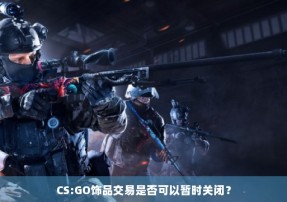 CS:GO饰品交易是否可以暂时关闭？