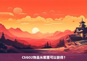 CSGO2饰品从哪里可以获得？