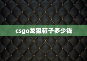 csgo龙狙箱子多少钱