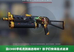 玩CSGO手机壳到底选啥材？铁子们快来指点迷津