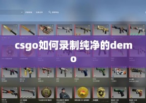 csgo如何录制纯净的demo