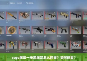 csgo屏幕一半黑屏是怎么回事？如何修复？