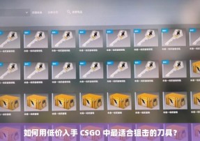 如何用低价入手 CSGO 中最适合狙击的刀具？