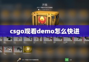 csgo观看demo怎么快进