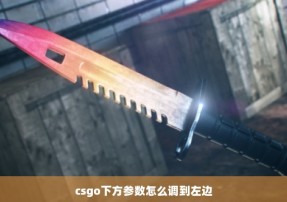 csgo下方参数怎么调到左边