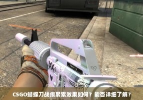 CSGO蝴蝶刀战痕累累效果如何？能否详细了解？