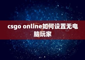 csgo online如何设置无电脑玩家