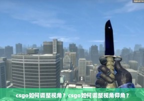 csgo如何调整视角？csgo如何调整视角仰角？