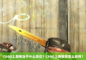 CSGO上尉相当于什么段位？CSGO上尉徽章怎么获得？