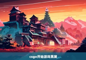 csgo开始游戏黑屏