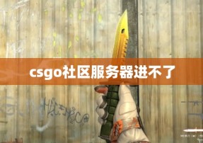 csgo社区服务器进不了