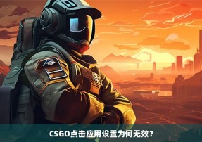 CSGO点击应用设置为何无效？