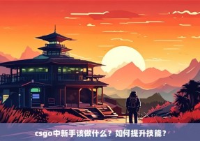 csgo中新手该做什么？如何提升技能？