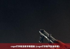 csgo打字有没有字数限制 (csgo打字看不到选字框)