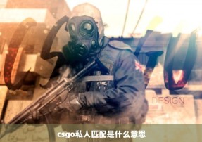 csgo私人匹配是什么意思