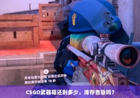 CSGO武器箱还剩多少，库存告急吗？