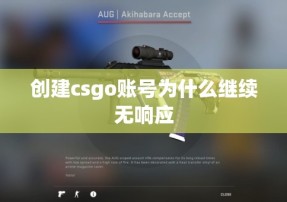 创建csgo账号为什么继续无响应