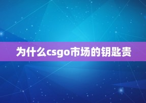 为什么csgo市场的钥匙贵