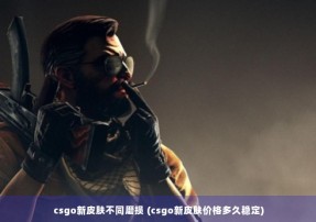 csgo新皮肤不同磨损 (csgo新皮肤价格多久稳定)