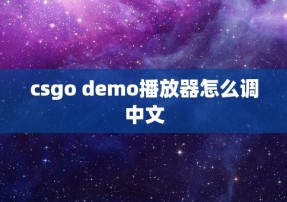 csgo demo播放器怎么调中文