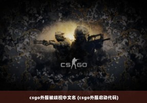 csgo外服被歧视中文名 (csgo外服启动代码)